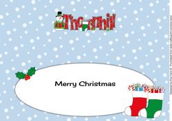 Merry Christmas from Thornhill Snowman Large Dl 2 Insert