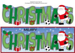 Footballer Santa in Red Christmas Large Dl
