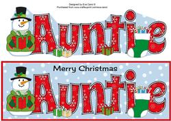 Snowman in Jacket Auntie Large Dl