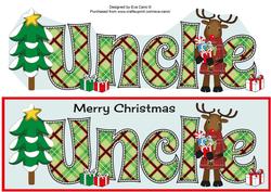 Scottish Rudolf the Reindeer Uncle Large Dl