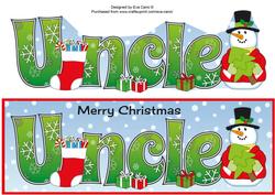 Snowman in Jacket with Tree Uncle Large Dl
