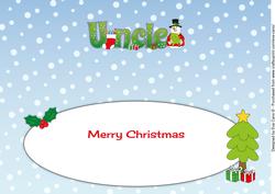 Snowman in Jacket with Tree Uncle Large Dl Insert