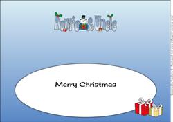 Snowman in Jacket Auntie & Uncle Large Dl Insert