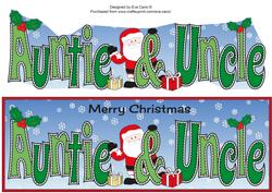 Shy Santa Auntie & Uncle Large Dl