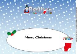 Snowman in Jacket Brother Large Dl Insert
