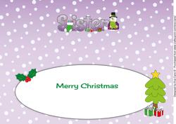 Snowman in Jacket with Tree Sister Large Dl Insert