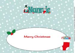 Snowman in Jacket Nannie Large Dl Insert
