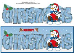 Scottish Snowman Piper Christmas Large Dl