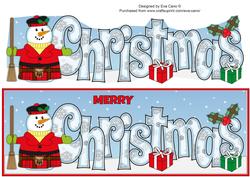 Scottish Snowman Christmas Large Dl