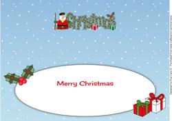 Scottish Snowman Christmas Large Dl 2 Insert