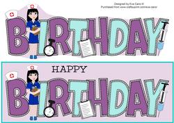 Cute Nurse Birthday Large Dl 2