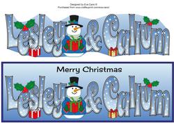 Snowman in Jacket Lesley & Callum Large Dl