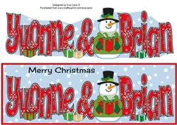 Snowman in Jacket Yvonne & Brian Large Dl