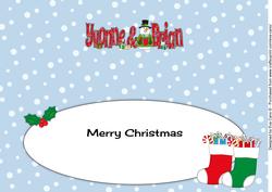 Snowman in Jacket Yvonne & Brian Large Dl Insert