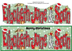 Christmas Names Elizabeth-jane & Sean Large Dl