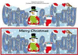 Christmas Names Claire & Craig Large Dl