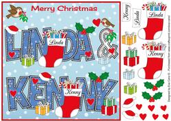 8x8 Christmas Names Linda & Kenny