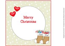 8x8 Gingerbread Christmas Mum & Dad Insert