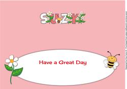 Flowers and Bees Suzy Large Dl Insert
