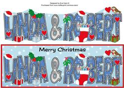 Christmas Names Linda & Robert Large Dl