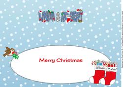 Christmas Names Linda & Robert Large Dl Insert