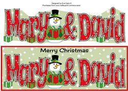 Christmas Names Mary & David Large Dl