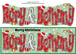 Christmas Names Rory & Bethany Large Dl
