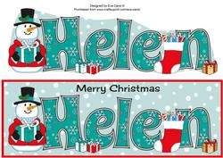 Snowman in Jacket Helen Large Dl