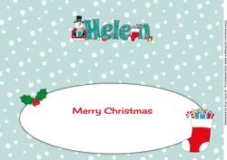 Snowman in Jacket Helen Large Dl Insert