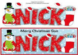 Snowman Son Nick Large Dl