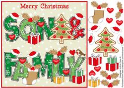 8x8 Gingerbread Christmas Son & Family