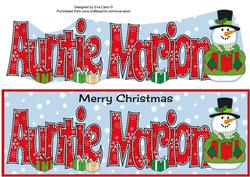 Snowman in Jacket Auntie Marion Large Dl