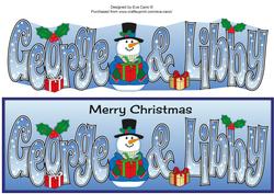 Snowman in Jacket George & Libby Large Dl