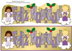 Christmas Angels Feliz Navidad Large Dl