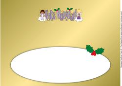 Christmas Angels Feliz Navidad Large Dl Blank Insert