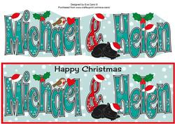Christmas Names Michael & Helen Large Dl