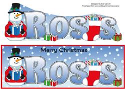 Snowman in Jacket Ross Large Dl