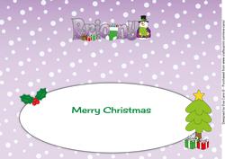Snowman in Jacket with Tree Briony Large Dl Insert