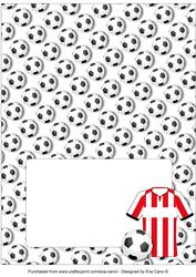 Football Fan Over the Edge (red & White) 3 Insert