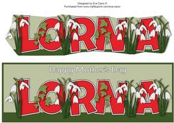 Mothers Day Snowdrops Lorna Large Dl