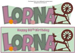 Spinning Wheel Lorna 80th Large Dl