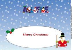 Santa & Snowmen ALFIE large dl insert