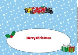 Christmas Motorbikes GARY large dl insert