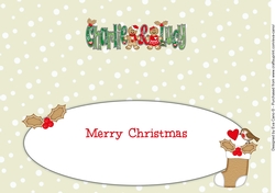 Gingerbread Couple CHARLIE & LUCY large dl insert