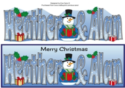 Snowman in jacket HEATHER & ALAN large dl