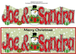Christmas Names JOE & SANDRA large dl
