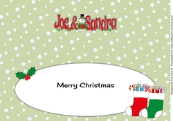 Christmas Names JOE & SANDRA large dl insert