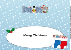 Christmas Names KAREN, KRIS and FAMILY large dl insert