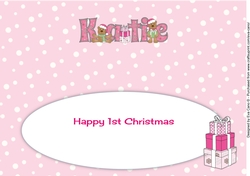 First Christmas Teddies KATIE large dl insert