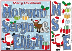 8x8 Christmas Names MORVAN, SERYN & ELLIOTT